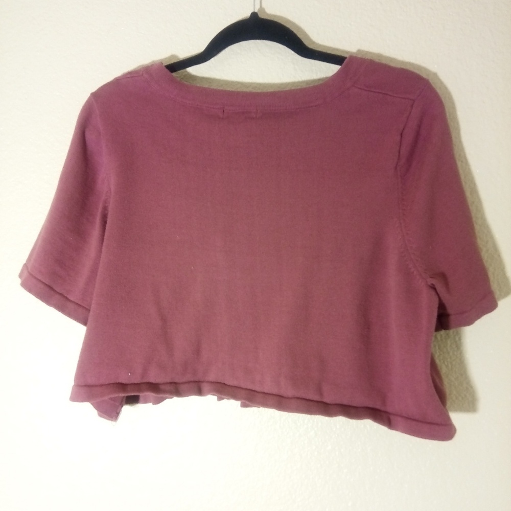 NWOT Ellos Cotton Button Scoop Neck Shrug Cardigan - Picture 2 of 4